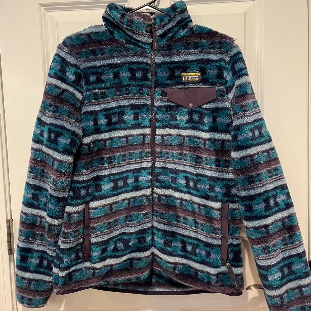 L.L. Bean Patterned Zip-Up Jacket